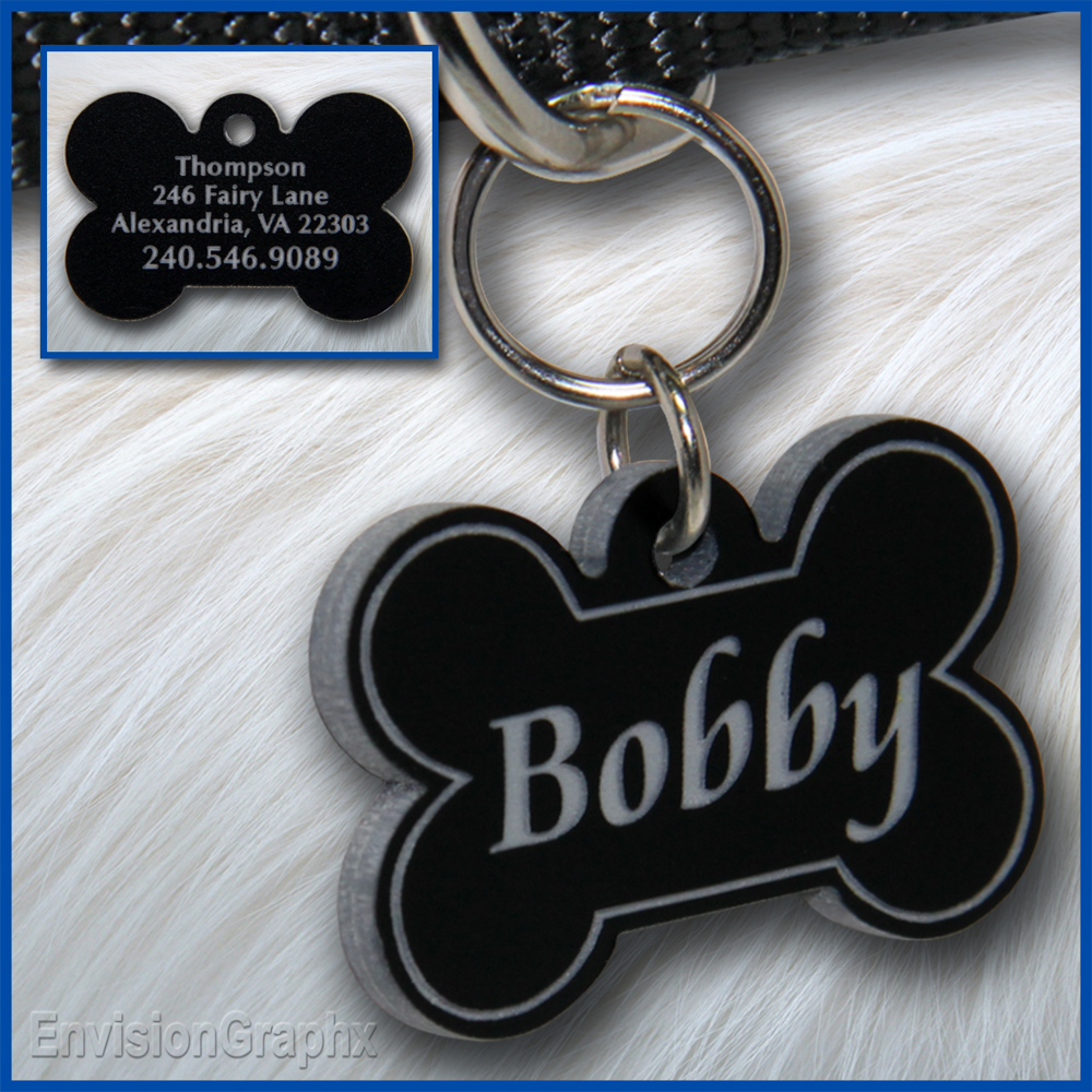 Pet ID Tag, black