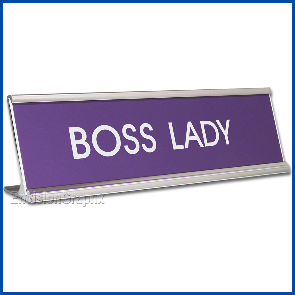 Funny Desk Name Plate Boss Lady Lavender