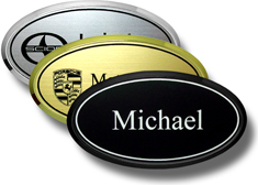 Framed Oval Name Badges