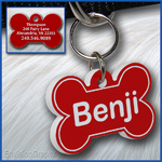 Pet ID Tag, Red