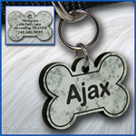 Pet ID Tag, stone, black