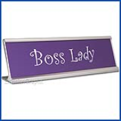 Funny Desk Name Plate Boss Lady Lavender