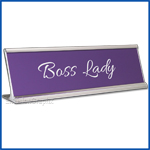 Funny Desk Name Plate Boss Lady Lavender