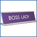 Funny Desk Name Plate Boss Lady Lavender