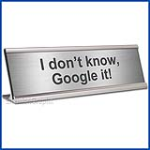 Funny Desk Name Plate Google It Silver