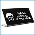 Free Standing table top desk sign Mask Required