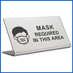 Free Standing table top desk sign Mask Required