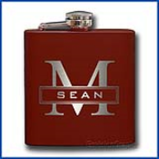 Monogram Flask Burgundy