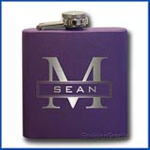 Monogram Flask Purple