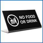 Free Standing table top desk sign No Food