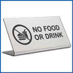 Free Standing table top desk sign No Food