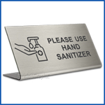 Free Standing table top desk sign Please Use Hand Sanitizer