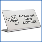 Free Standing table top desk sign Please Use Hand Sanitizer