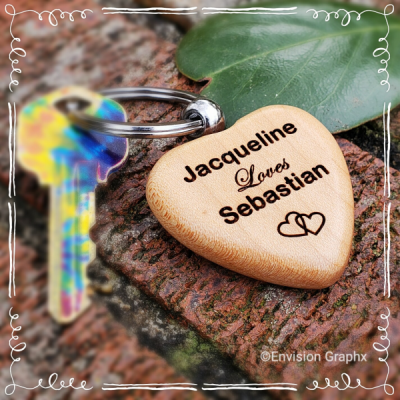 wood, maple, personalization, engraved, laser, keychain, natural, inspiration, name, custom, lavender, desk, name, plate, heart keychain, love keychain